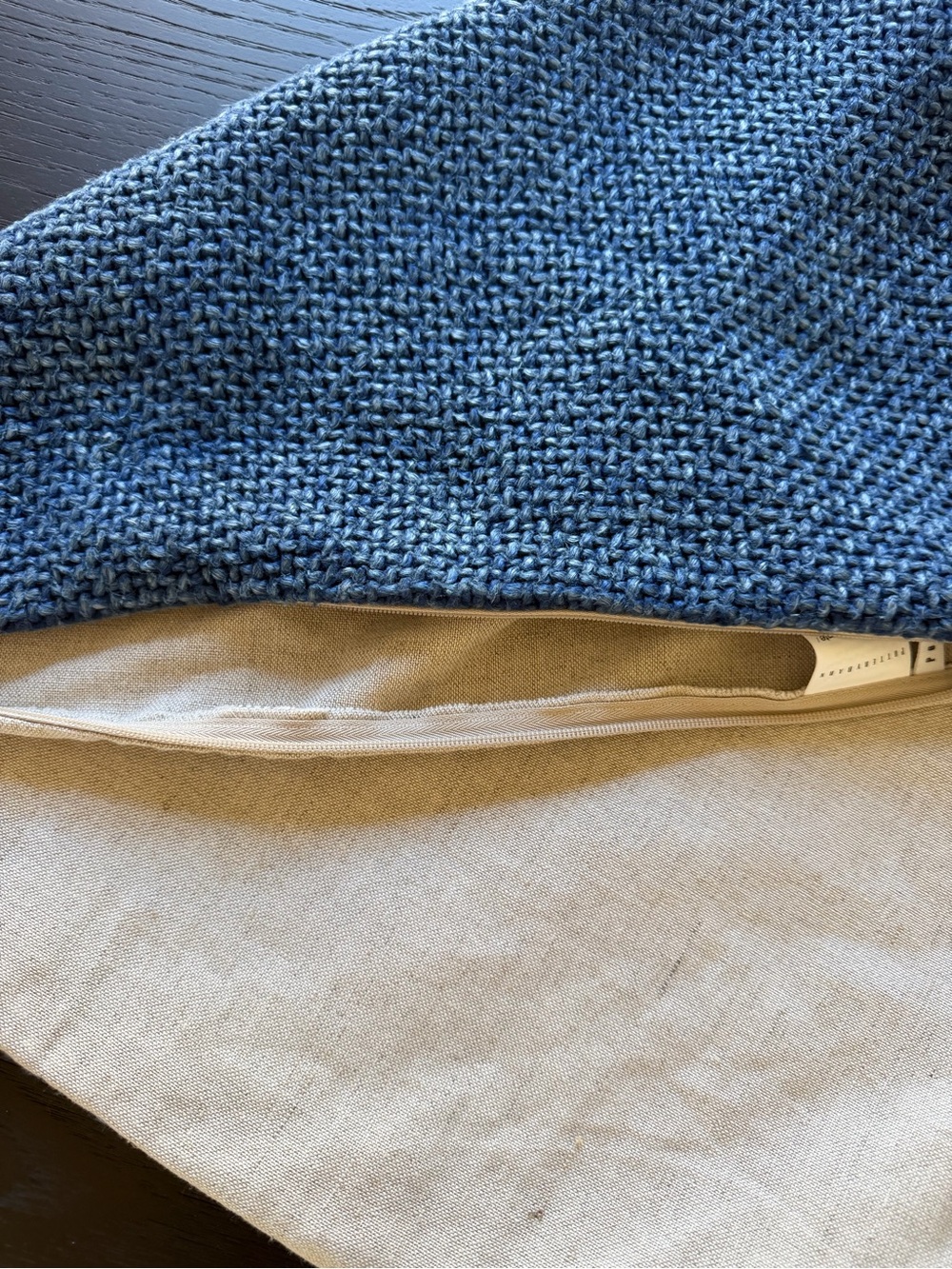 NWOT Pottery Barn Textured Pillow Cover - Stormy Blue - Picture 4 of 6